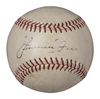 Jimmie Foxx Single Signed Baseball-Autograph Grade PSA NM 7 (PSA/DNA)